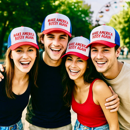 RED WHITE & BLUE "AMERICAN BUSSY” - LIMITED EDITION TRUCKER